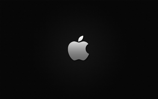 Apple logo black background white #5 free wallpaper for desktop - medium preview image