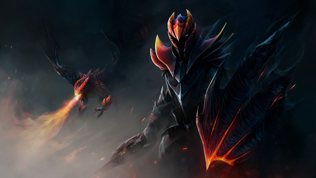 Demonic flame creature armor wings free wallpaper for desktop - medium preview image