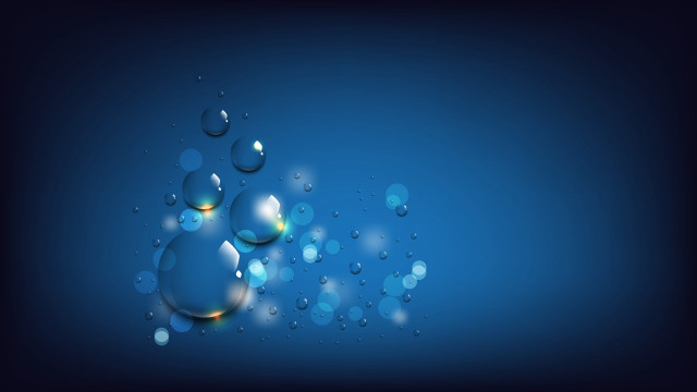 Blue water droplets abstract digital free wallpaper for desktop - medium preview image