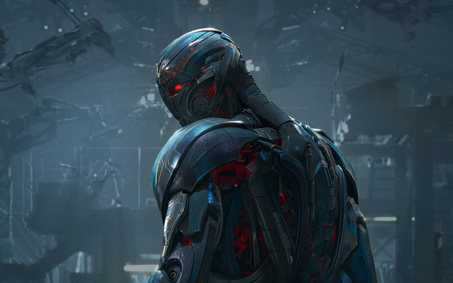 Futuristic man futuristic suit red free wallpaper for desktop - medium preview image