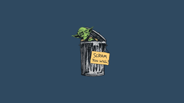 Trash can scream sign plant free wallpaper for desktop - medium preview image