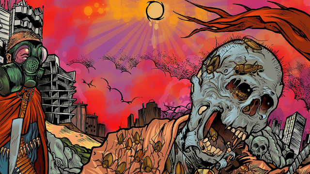 Giant monster human face city free wallpaper for desktop - medium preview image