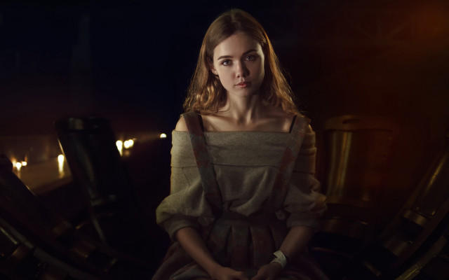 Dark room candlelit portrait elinor free wallpaper for desktop - medium preview image