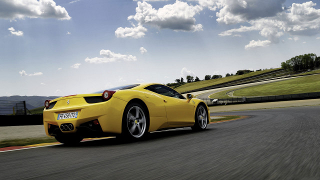 Yellow sports car race track #6 free wallpaper for desktop - medium preview image