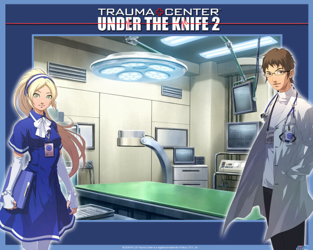 Cartoon doctor nurse hospital room free wallpaper for desktop - medium preview image