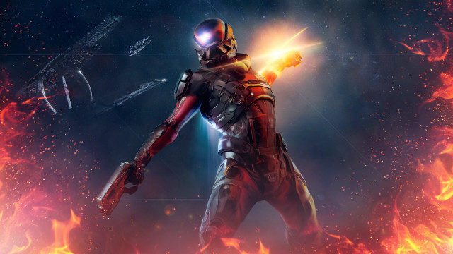 Fire suit rocket space planet free wallpaper for desktop - medium preview image