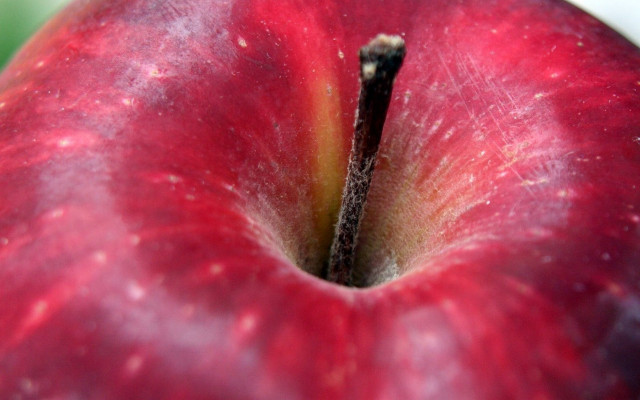 Red apple bite moon galaxy free wallpaper for desktop - medium preview image