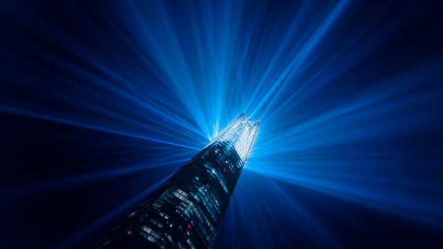 Tall building sky background blue free wallpaper for desktop - medium preview image