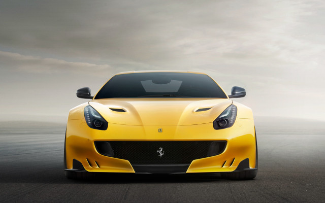 Yellow sports car cloudy sky #2 free wallpaper for desktop - medium preview image