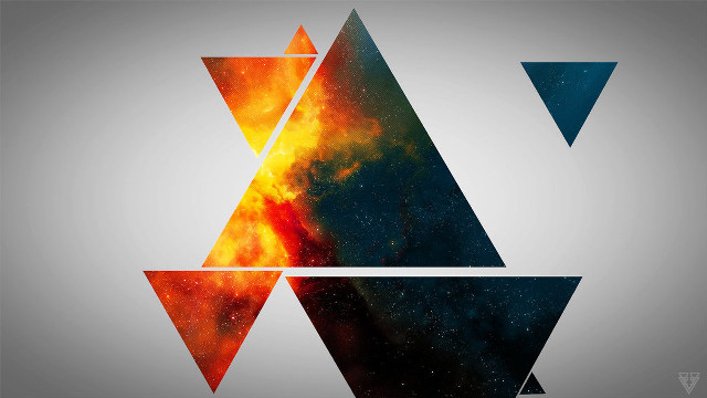 Space themed background triangle stars free wallpaper for desktop - medium preview image