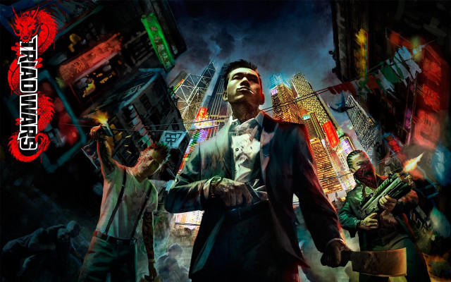 Man suit zombies cyberpunk city free wallpaper for desktop - medium preview image