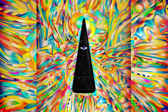 Clock tower colorful background third free wallpaper for desktop - medium preview image