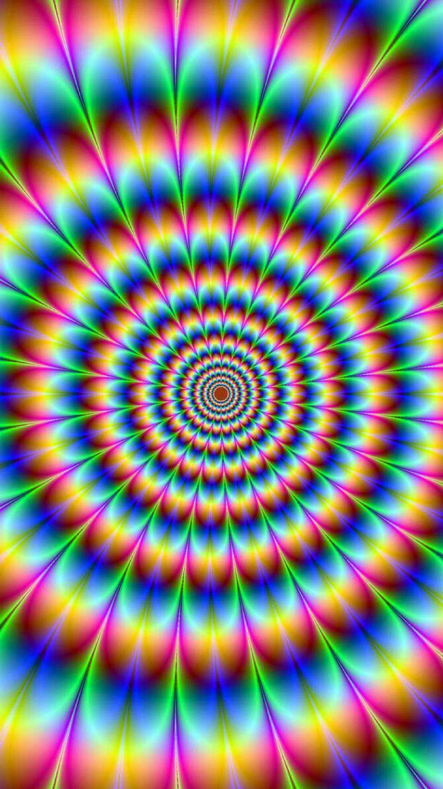 Psychedelic spiral design colorful artwork free wallpaper for mobile - medium preview image