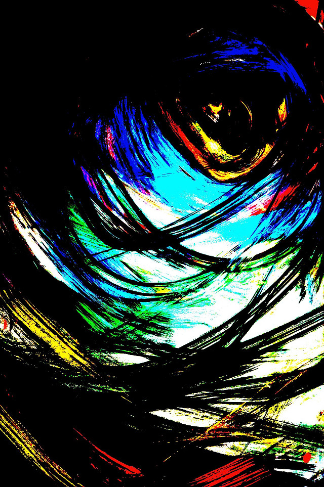 Colorful swirl paint black red free wallpaper for mobile - medium preview image