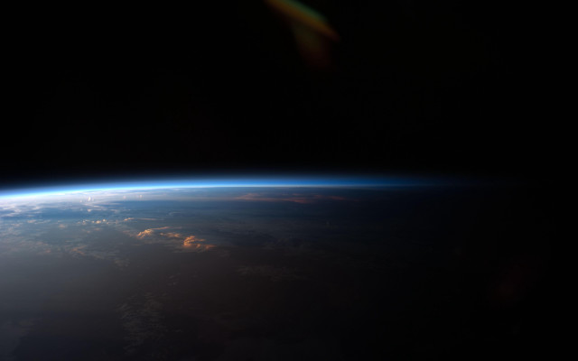 Earth space horizon sunlight ocean free wallpaper for desktop - medium preview image