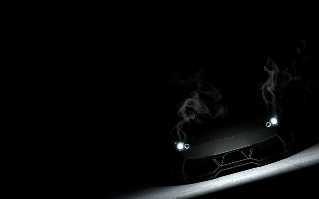 Car smoke headlights dark unreal free wallpaper for desktop - medium preview image