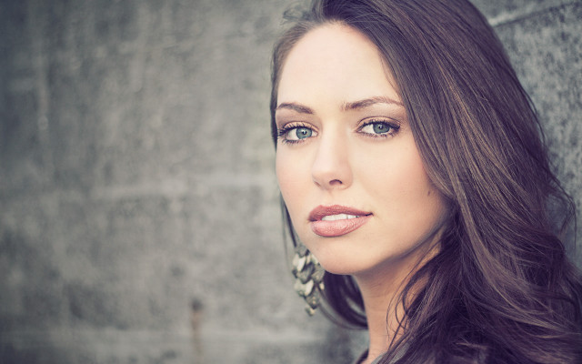 Woman long hair earrings wall #2 free wallpaper for desktop - medium preview image