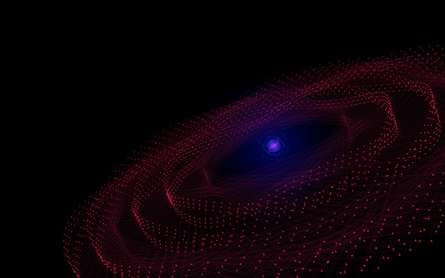 Blue red astronaut aurora galaxy free wallpaper for desktop - medium preview image