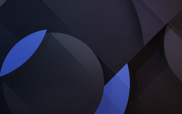 Black blue abstract circles shapes free wallpaper for desktop - medium preview image