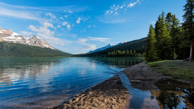 Lake mountains trees sky reflection #5 free wallpaper for desktop - medium preview image