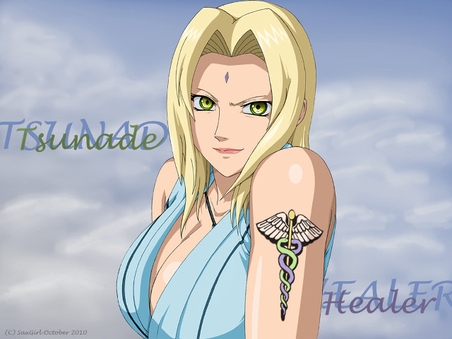 Cartoon character tattoo blue dress free wallpaper for desktop - medium preview image