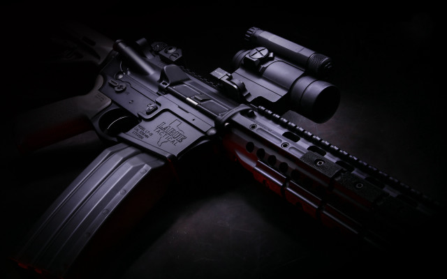 Gun scope side flashlight shallow free wallpaper for desktop - medium preview image