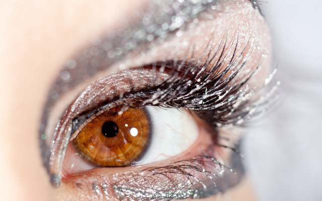 Woman eye brown eyeliner silver free wallpaper for desktop - medium preview image