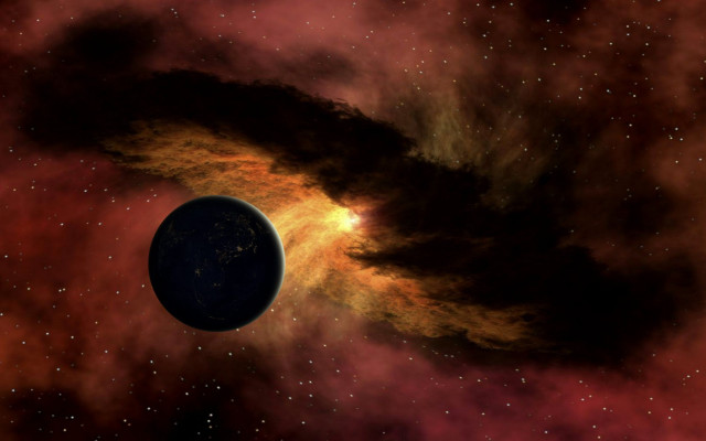 Black hole red yellow space #2 free wallpaper for desktop - medium preview image