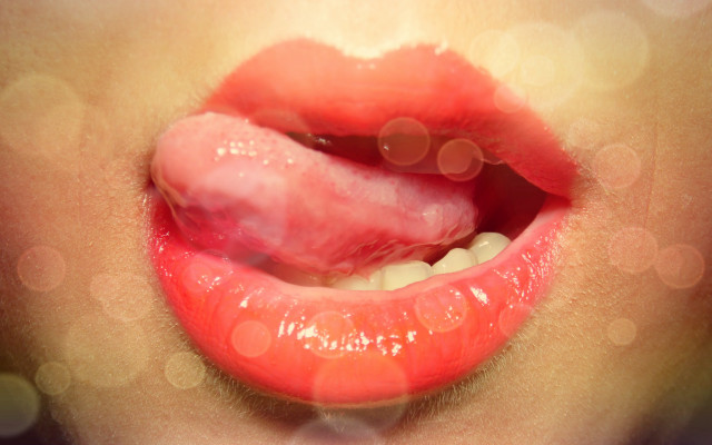 Red lip tongue ring food free wallpaper for desktop - medium preview image