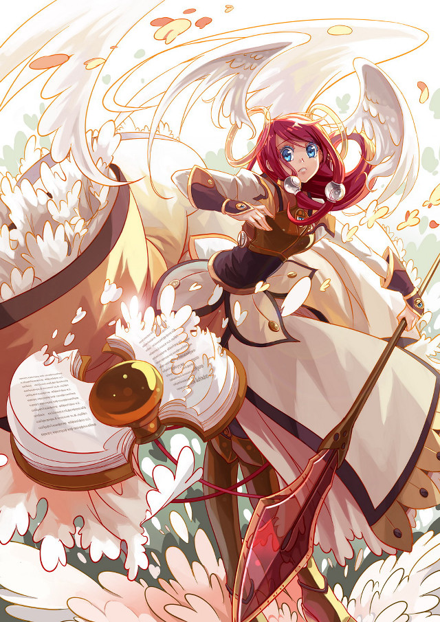 Woman red hair white dress #8 free wallpaper for mobile - medium preview image