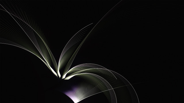 Black swirl generative art raytraced free wallpaper for desktop - medium preview image