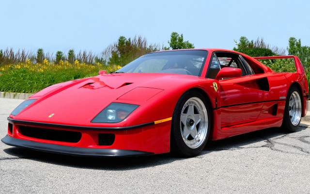 Red sports car parking lot #38 free wallpaper for desktop - medium preview image