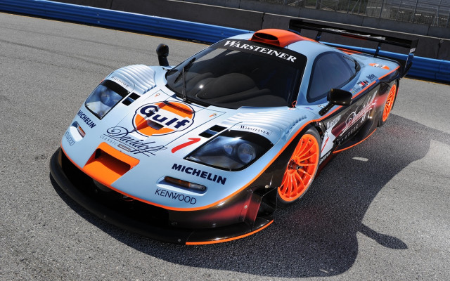 Race car blue wall orange free wallpaper for desktop - medium preview image