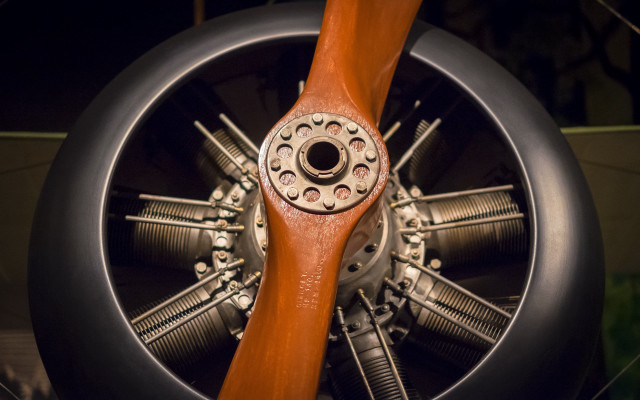 Propeller woodenhandle metalspokes dieselpunk clocktower free wallpaper for desktop - medium preview image
