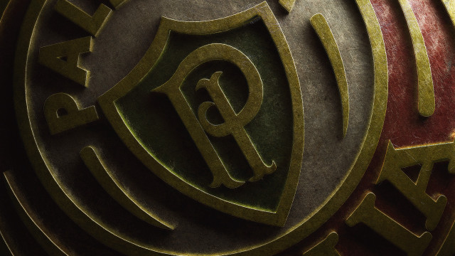 Metal plate logo stripe portrait free wallpaper for desktop - medium preview image