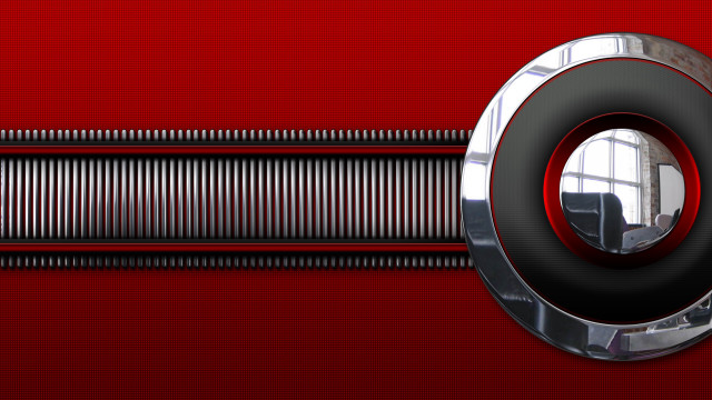 Red ring window reflection clock free wallpaper for desktop - medium preview image
