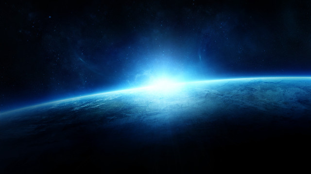 Earth space star light aurora free wallpaper for desktop - medium preview image