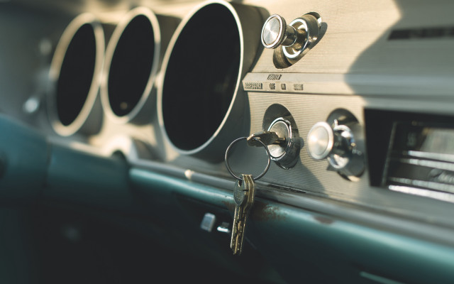 Car dashboard pipes key photorealism free wallpaper for desktop - medium preview image