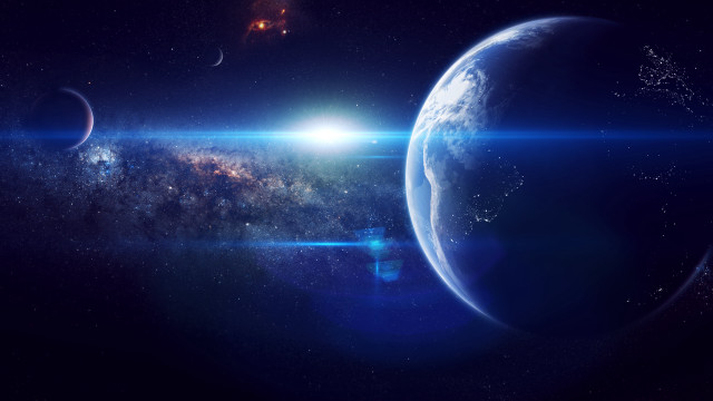 Space planet star background detailed free wallpaper for desktop - medium preview image