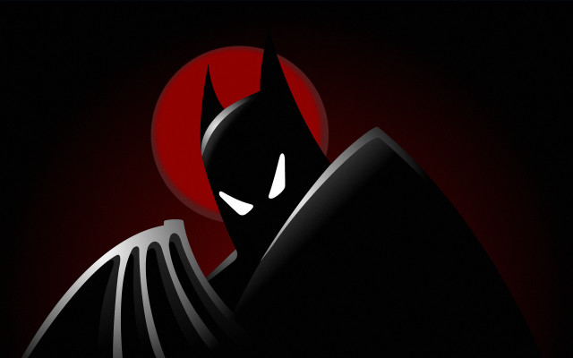 Batman red light black background free wallpaper for desktop - medium preview image