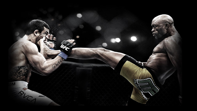 Cage fight bald beard muscular free wallpaper for desktop - medium preview image