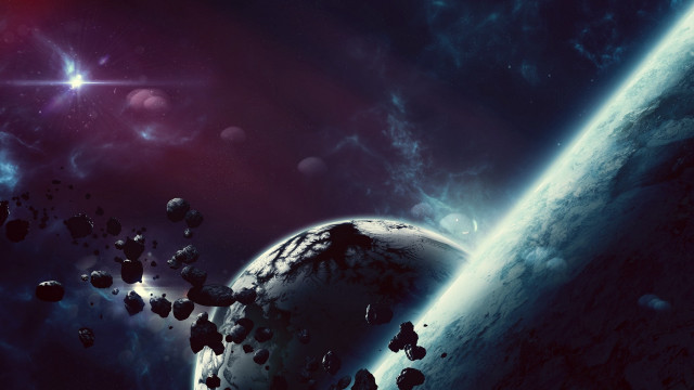 Space foreground constellation earth moon free wallpaper for desktop - medium preview image