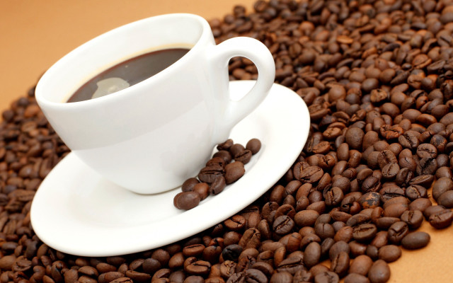 Coffee cup coffee beans morning free wallpaper for desktop - medium preview image