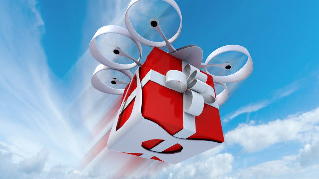 Red gift box white ribbon free wallpaper for desktop - medium preview image