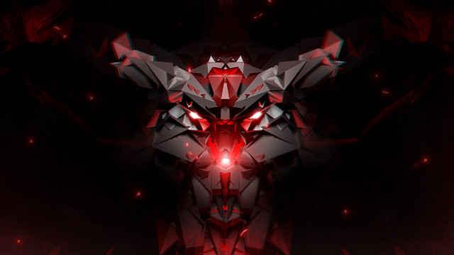 Red black abstract animal glowing #2 free wallpaper for desktop - medium preview image