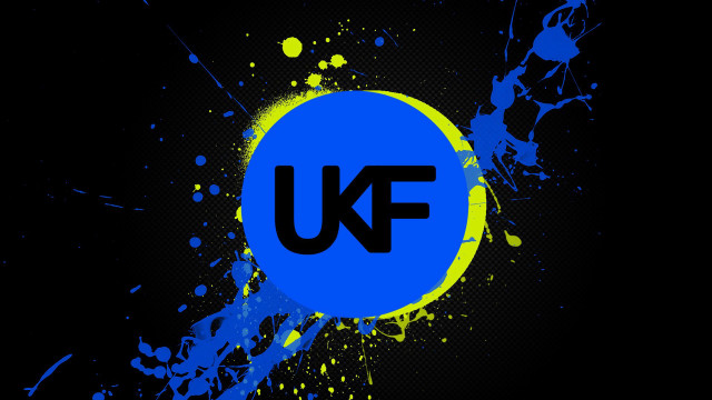 Blue yellow circular ukf painted free wallpaper for desktop - medium preview image
