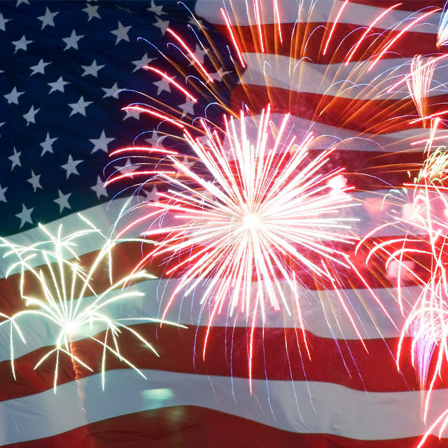American flag fireworks background foreground free wallpaper for tablet - medium preview image