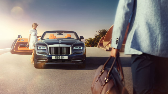 Woman white dress car outdoors free wallpaper for desktop - medium preview image