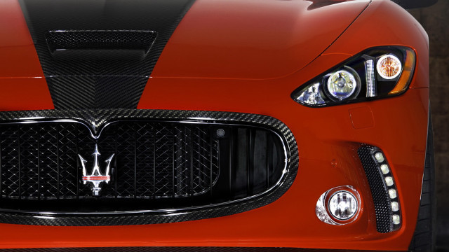 Maserati grille headlights brickwall neoclassicism free wallpaper for desktop - medium preview image