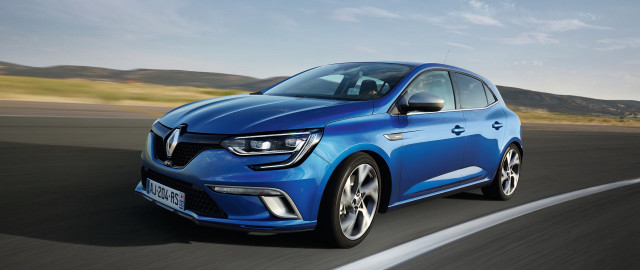 Blue car mountains road clouds free wallpaper for desktop - medium preview image